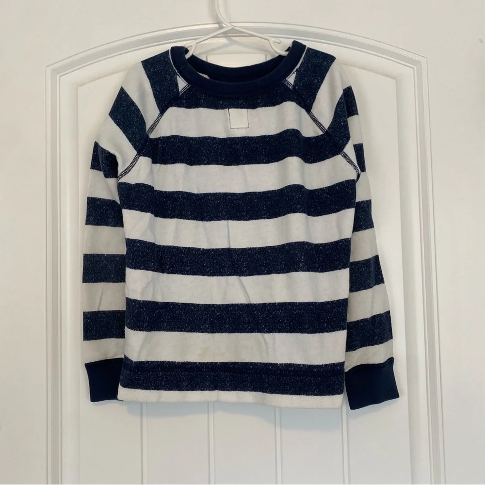 Gap Kids Little Boys Blue & White Striped Long Sleeve Shirt Size 6-7